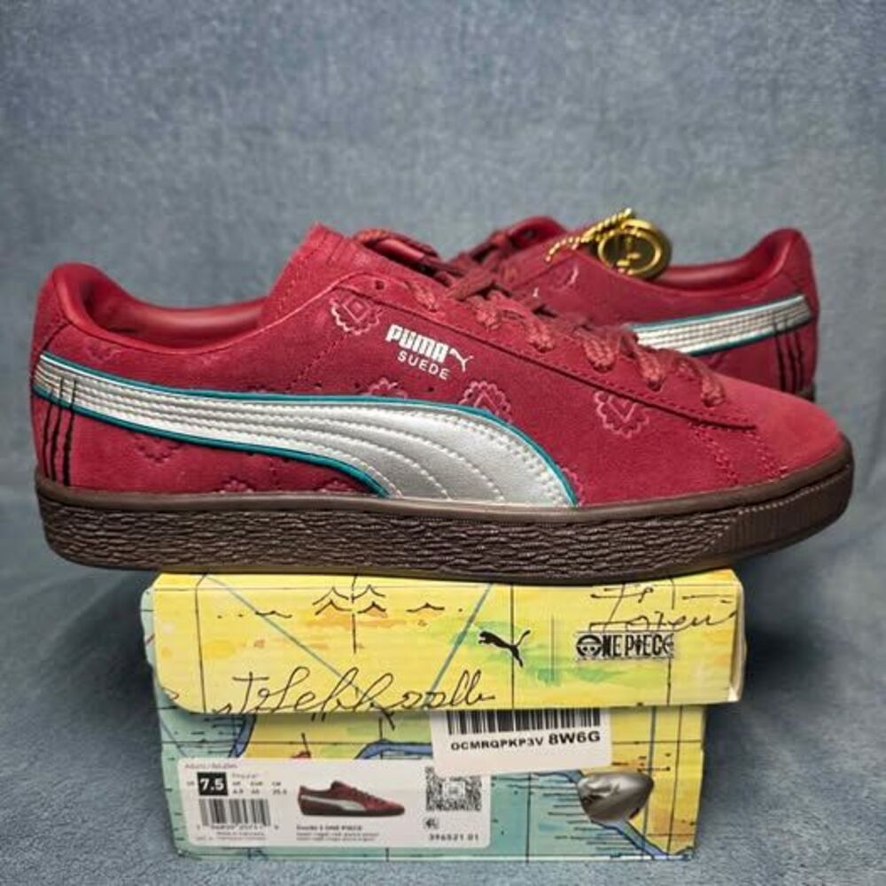 Puma Suede x One Piece "Red Hair Pirates" (Shanks) sneakers - Mens Size 7.5